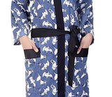 Switchon Cotton printed free size Bathrobe