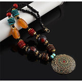 Zephyrr Non-Precious Metal Tibetan Pendant Necklace For Women