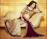 Sarees (Women's Clothing Saree For Women Latest Design Wear Sarees New Collection in MAROON Coloured VELVET Material Latest Saree With Designer Blouse Free Size Beautiful Saree For Women Party Wear Offer Designer Sarees With Blouse Piece) - NEIGHBOUR JOY