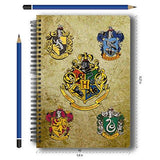 MC SID RAZZ "Harry Potter" Hogwarts House Crest 2 Notebook ,Multicolor - NEIGHBOUR JOY