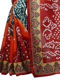sarees for women(Women's Clothing Bandhani party wear designer Saree For Women Latest Design Wear Sarees New Collection in Bhagalpuri Cotton Silk Material With Designer fancy Beautiful Saree For Women Party Wear Offer Designer Sarees With Blouse Piece) - NEIGHBOUR JOY