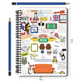 Mc Sid Razz Official "Friends" Infographic and Doodle' Notebooks (Pack of 2) - NEIGHBOUR JOY