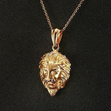 Factorywala Hiphop Rock Punk 'Lion Head' 18K Gold Plated Pendant With Chain For Men Boys - NEIGHBOUR JOY