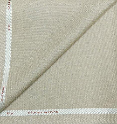 Siyaram's Buy 1 Get 1 Free, Beige Unstitched Trouser Fabric-1.20 metres - NEIGHBOUR JOY