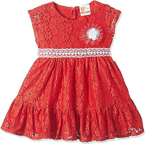 612 League Baby Girls' Dress (ILW00S720054E_Red_3-6M) - NEIGHBOUR JOY