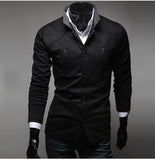 2015 New Arrival High Quality Fashion Men Suit Brand Blazer Men Casual Slim Clothing Suit Stand Collar Top Selling 3 Color - NEIGHBOUR JOY