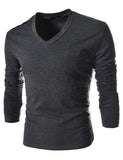 2015 New Arrival Hot Sale Fit Slim Pocket Decoration T-Shirt Men Solid Top Tees Casual Fashion T-Shirt Free Shipping 4 Color - NEIGHBOUR JOY
