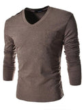 2015 New Arrival Hot Sale Fit Slim Pocket Decoration T-Shirt Men Solid Top Tees Casual Fashion T-Shirt Free Shipping 4 Color - NEIGHBOUR JOY